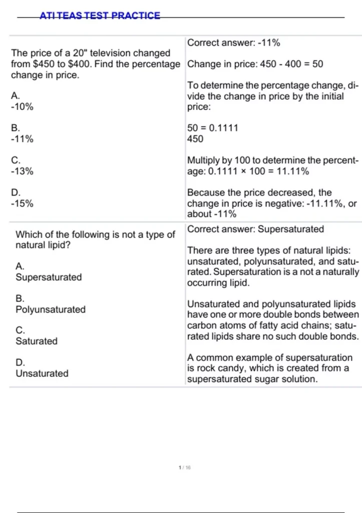 Free teas test practice free: Study Guide & Tips