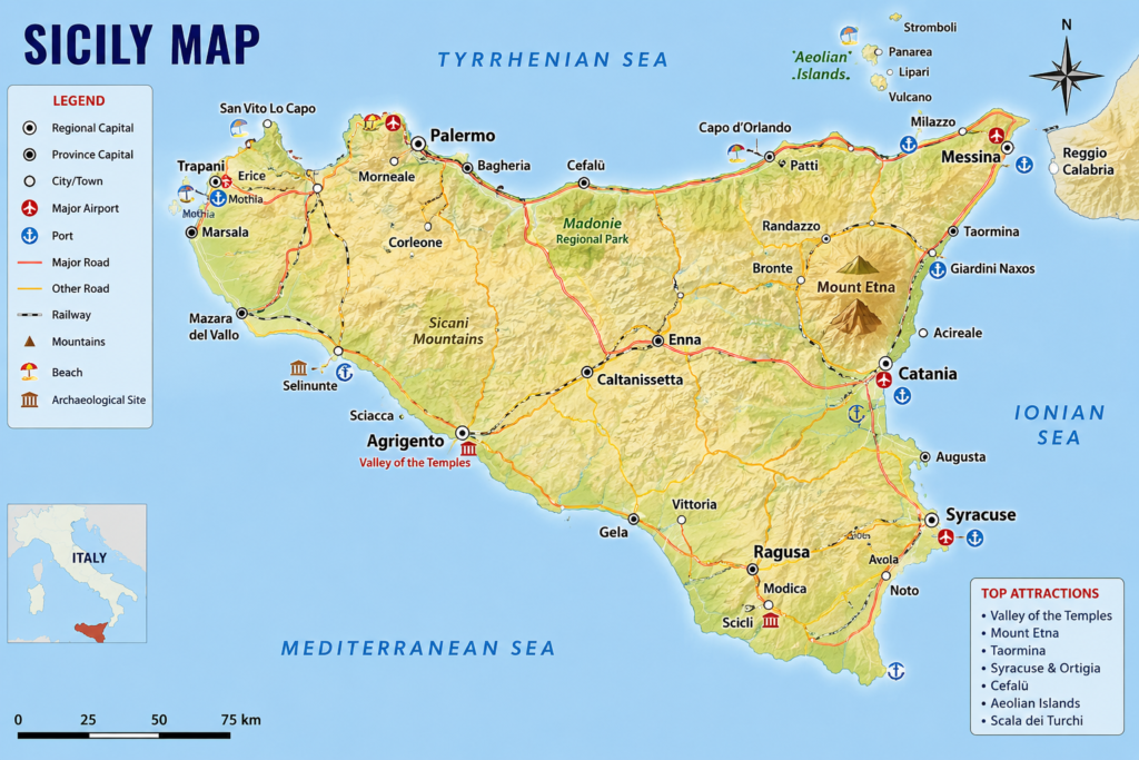 Sicily Map Guide: Explore Sicily Like a Pro
